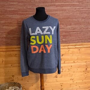 Chaser Blue Crewneck Sweatshirt with Bold Print